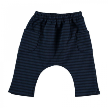 Bean's Barcelona Blue with Stripes Cotton Trousers for Children