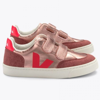 Veja Pink Leather Sneakers for Children