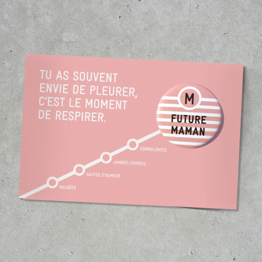 Bab Paris Pink badge for futures moms