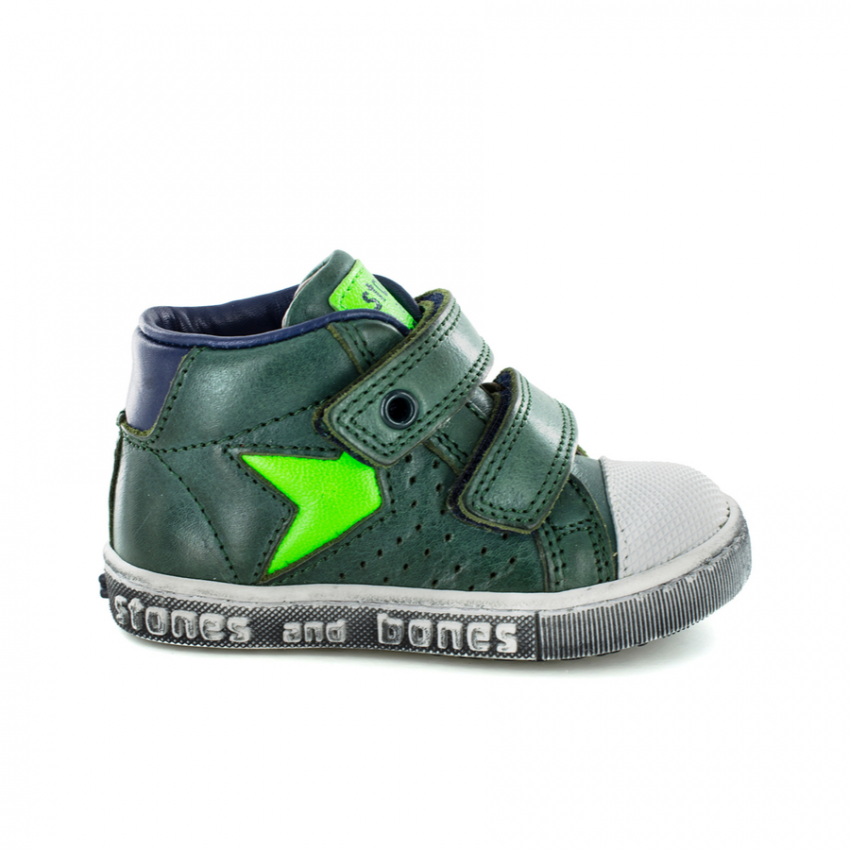 Stones and Bones Green Leather Kids Shoes
