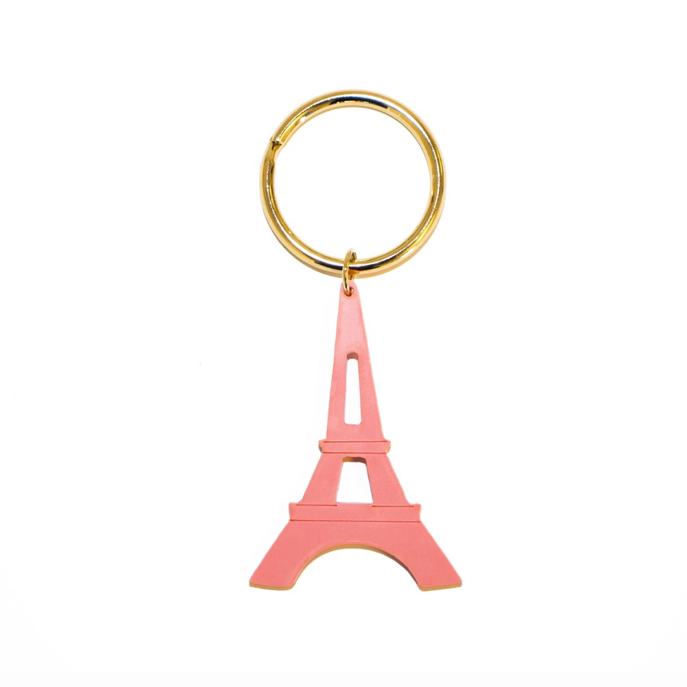 sept cinq Plexiglass Pink Eiffel Tower Keyring