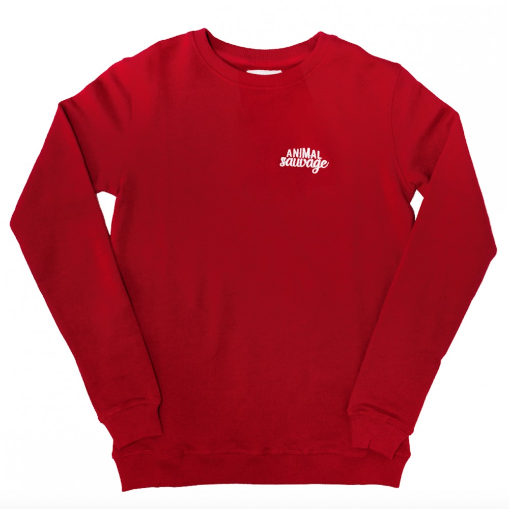 sept cinq Red Cotton Wild Animal Sweatshirt