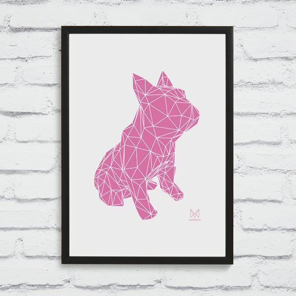 MAROKKA Frank Screen Print Pink On White