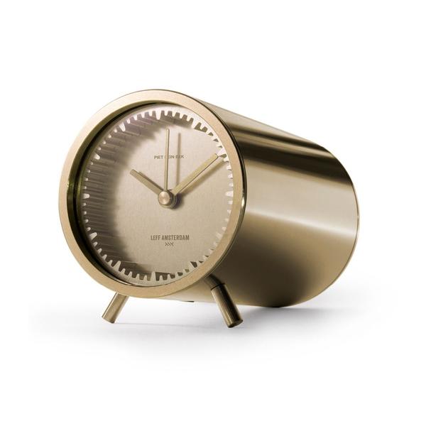 Leff Amsterdam Tube Clock Brass