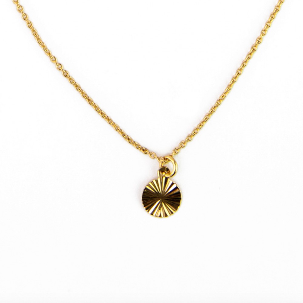 sept cinq Brass Gold Necklace - Coquille