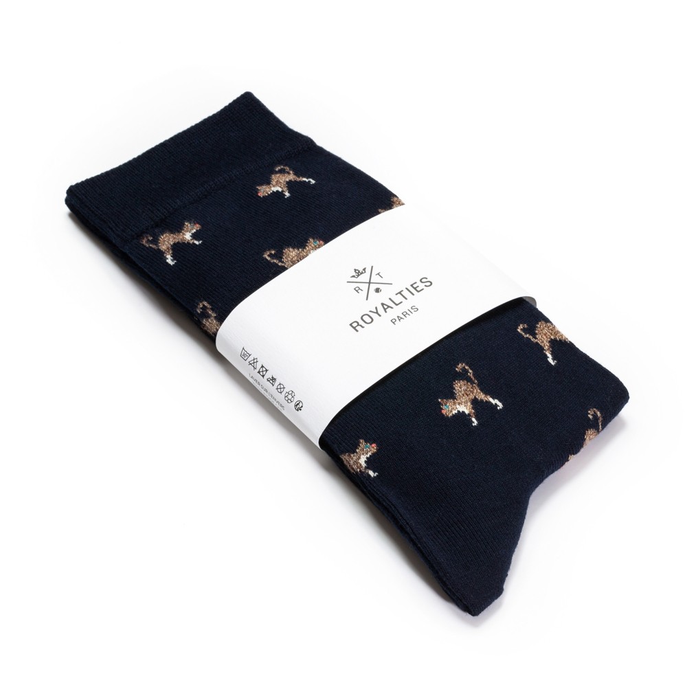 Royalties Blue Cotton Koko Socks