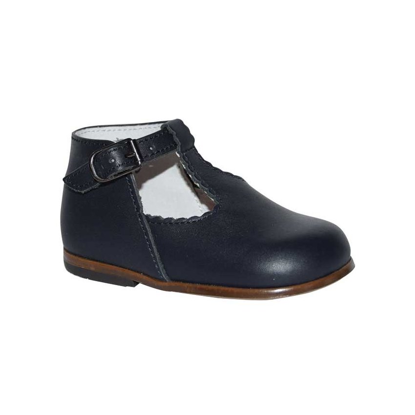 Little Mary Navy Leather Classic Baby Girls Shoes