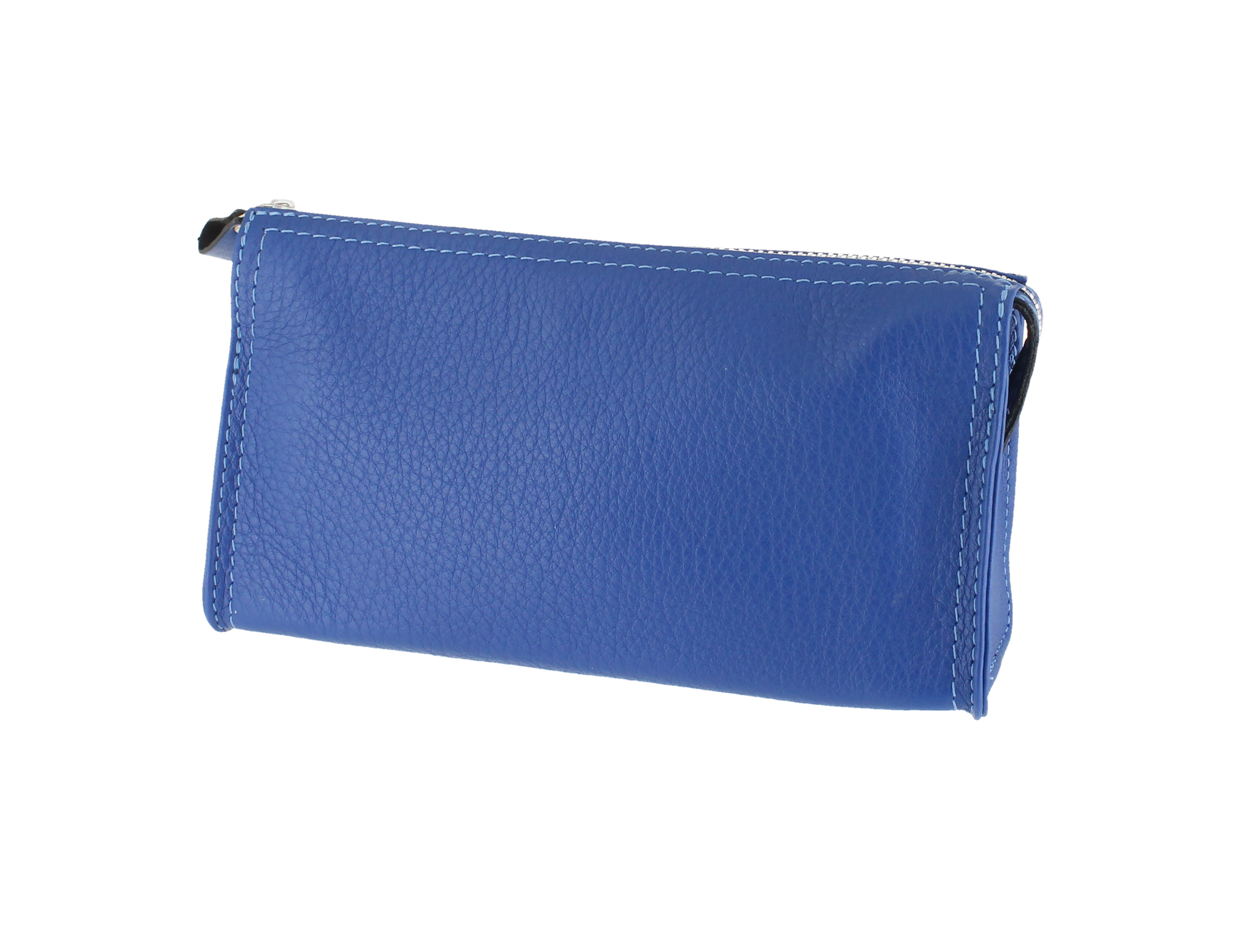 D. R. Harris Small Bright Blue Leather Wash Bag