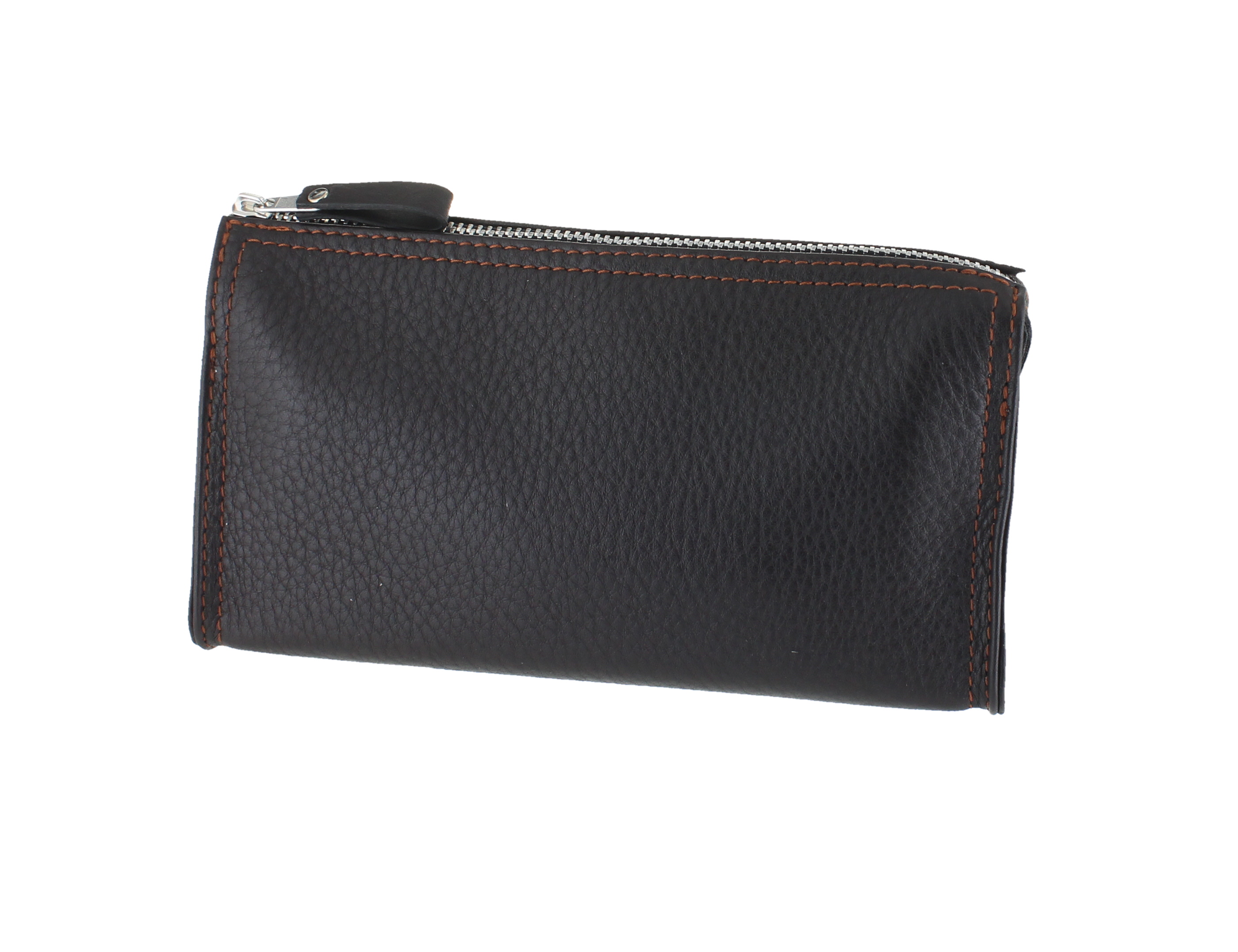D. R. Harris Small Brown Leather Wash Bag