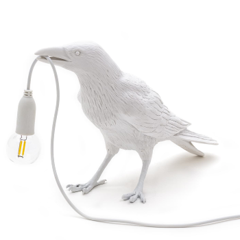 Seletti White Waiting Bird Lamp Indoor/Outdoor