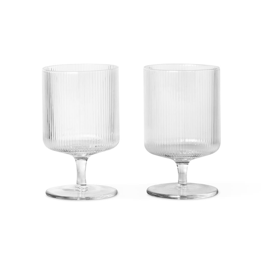 Ferm Living Set of 2 Ripple Wine Glasses