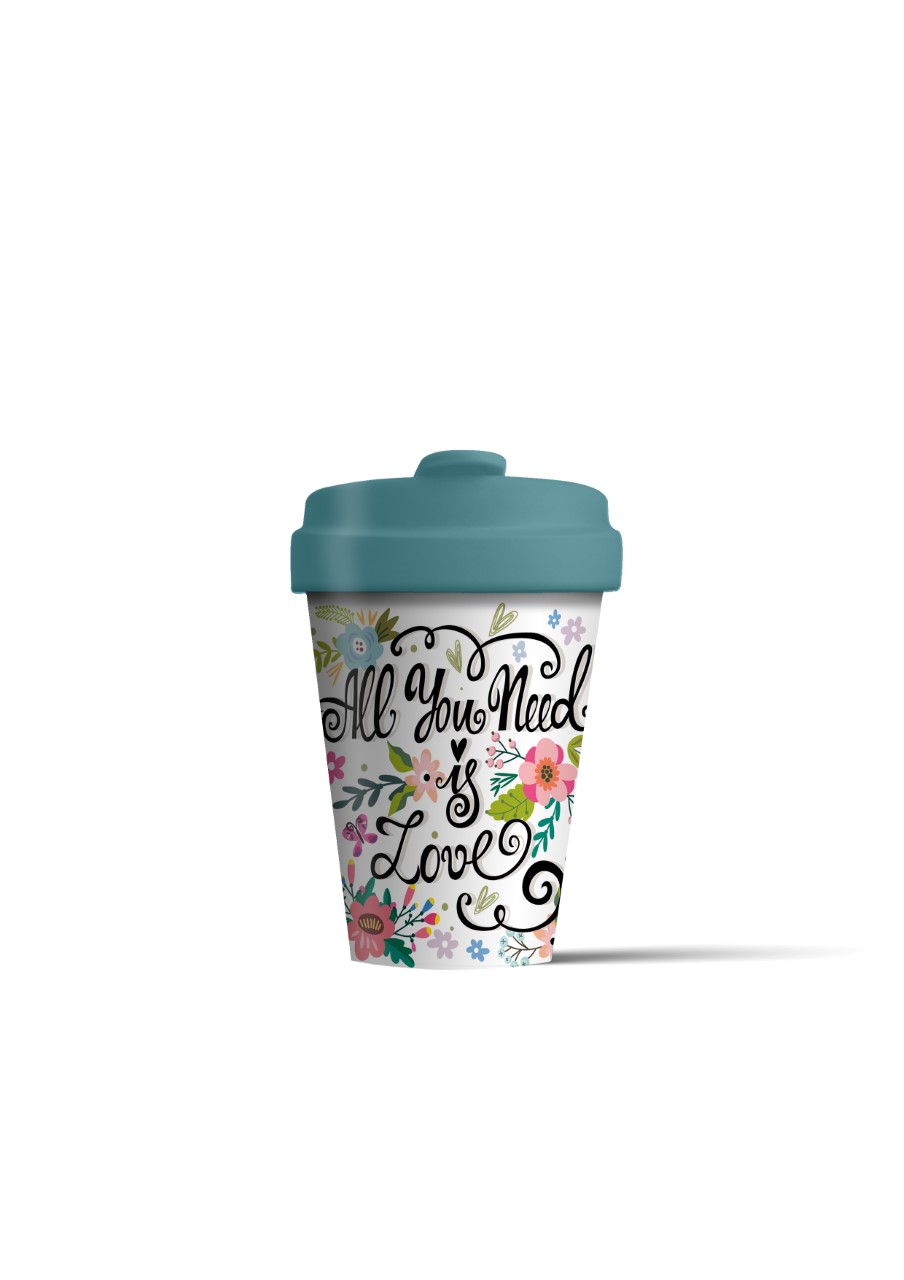 Blue Eyed Sun All You Need Is Love Bamboo Cup 