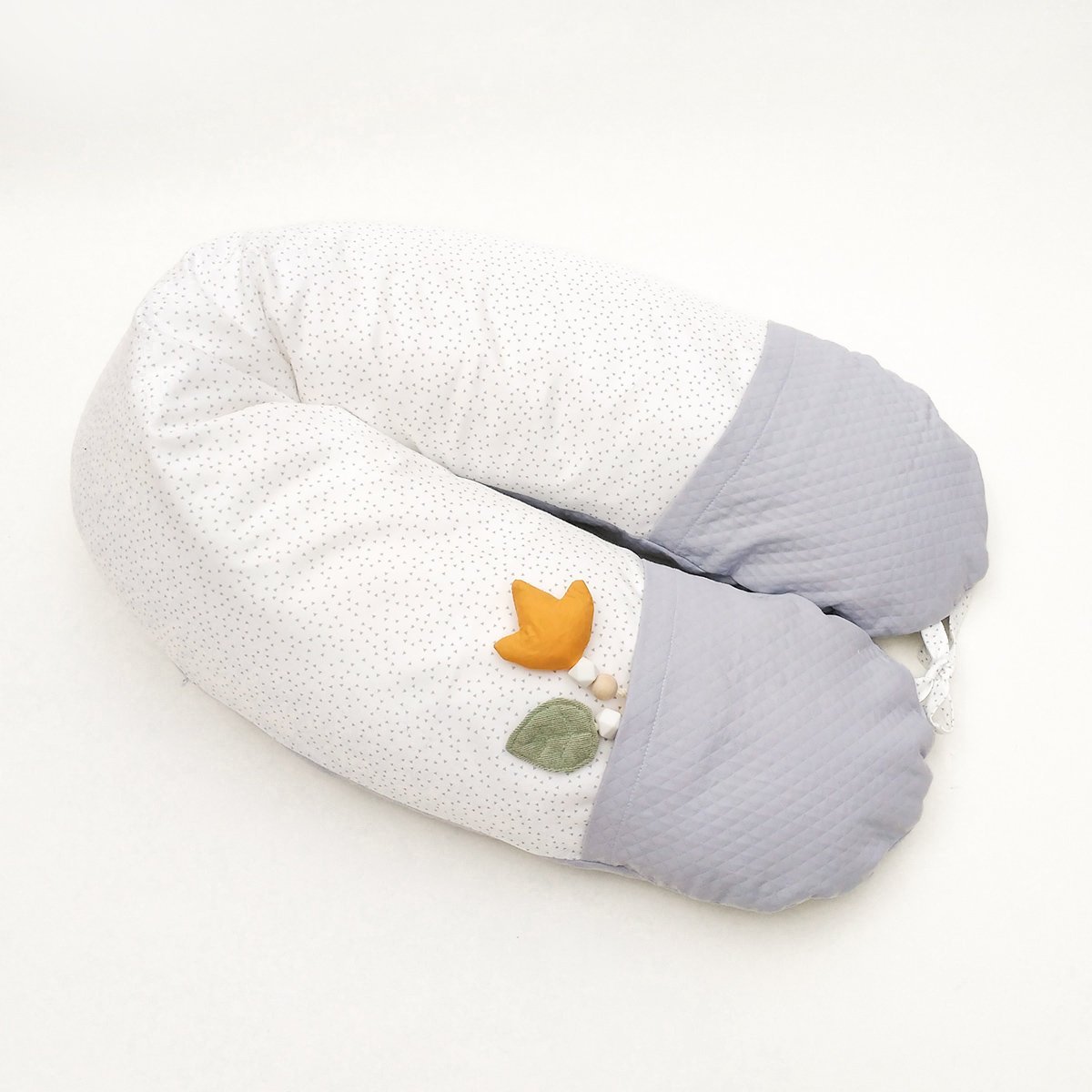 Bibak kids Gray Cotton Breastfeeding Cushion