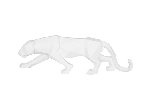 Present Time Panther Origami Statue White