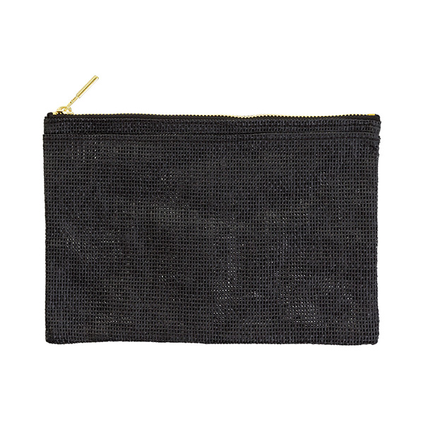 Midori Black Paper Cord Pouch