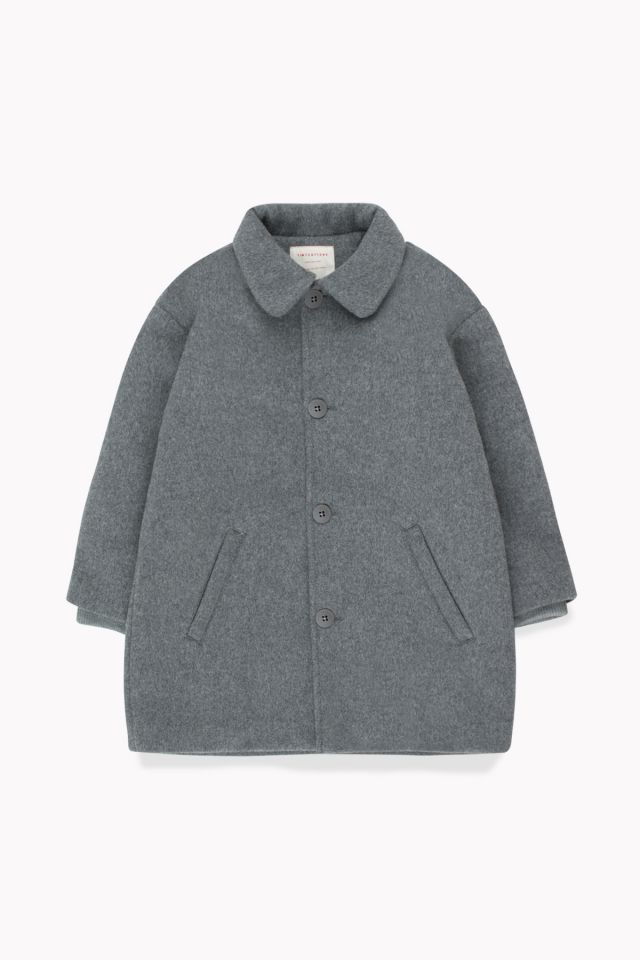 Tinycottons Light Gray Woolen Kids Coat