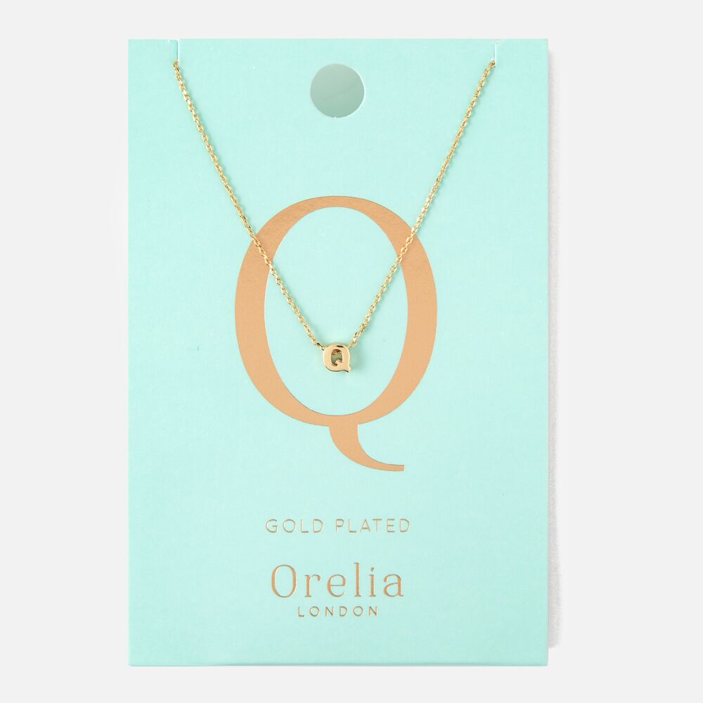 Orelia GOLD/SILVER PLATED INITIAL NECKLACE Q