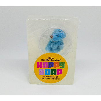 happy Soap 100gr Blue Handmade Little Bear Soap 