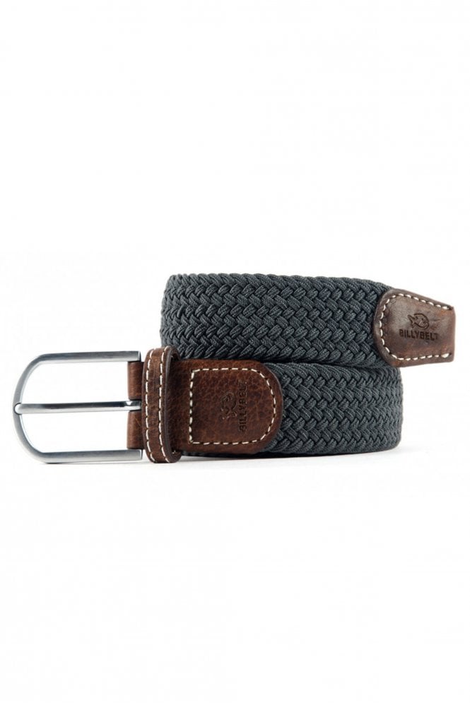 BILLYBELT Elastic Woven Belt Flannel Grey