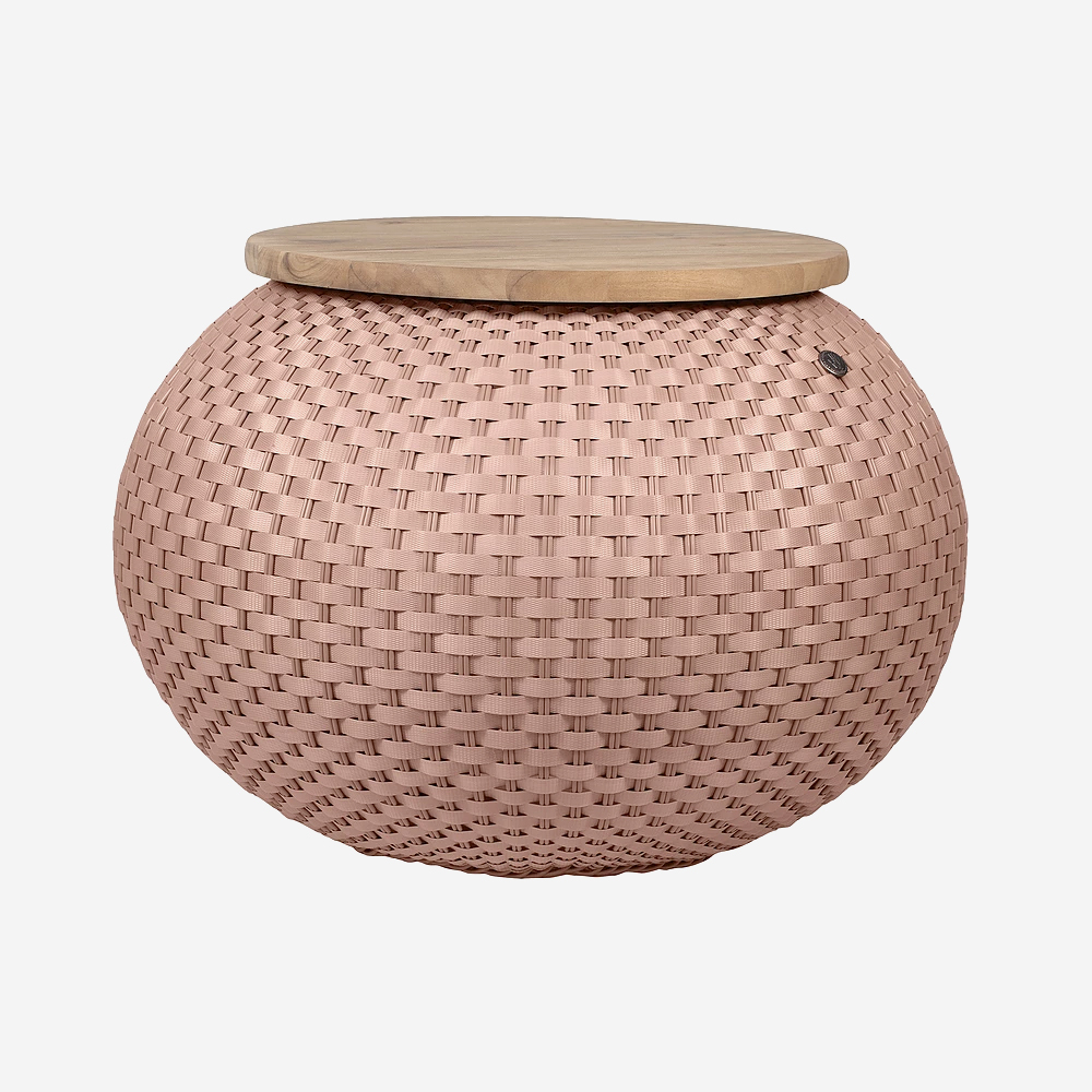 Handed By  Halo Storage Basket Table Seat Copper Blush