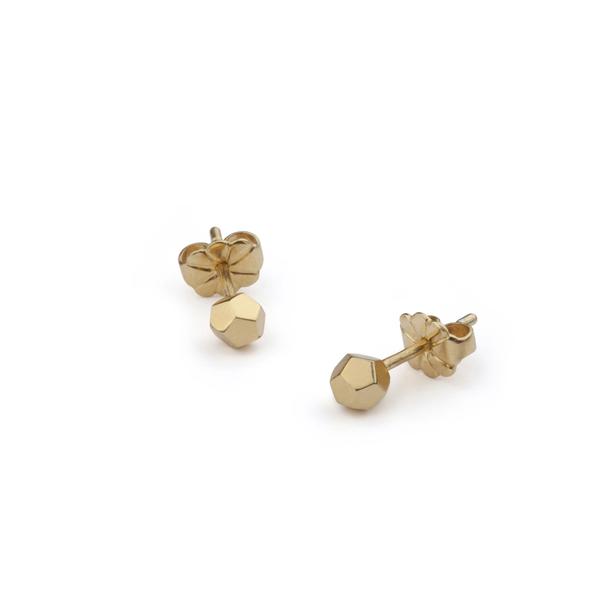 MYIA Gold Dodecahedron Stud Earrings