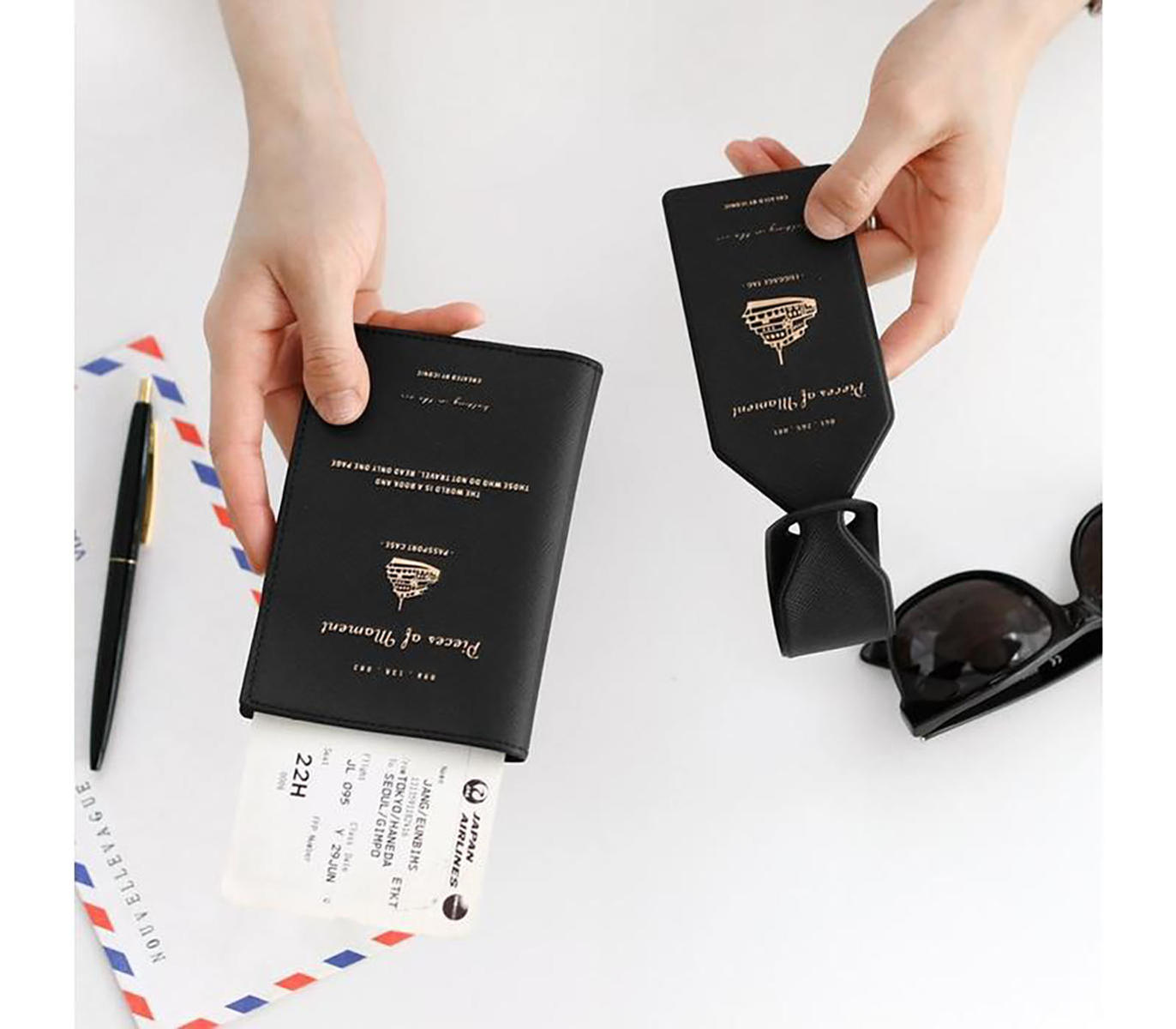 Iconic Black Flying Luggage Tag