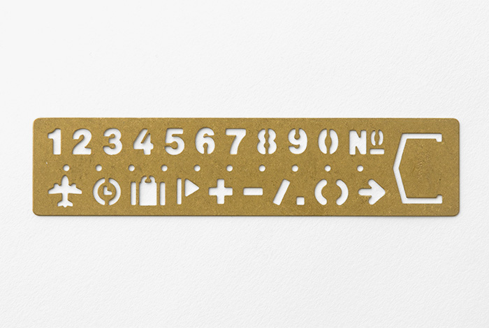 Traveler's Company Brass Number Template Bookmark