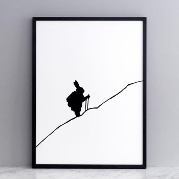 ham-30-x-40cm-hiking-rabbit-print-with-frame