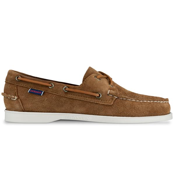 Sebago  Docksides Portland Suede Shoes Brown Cognac