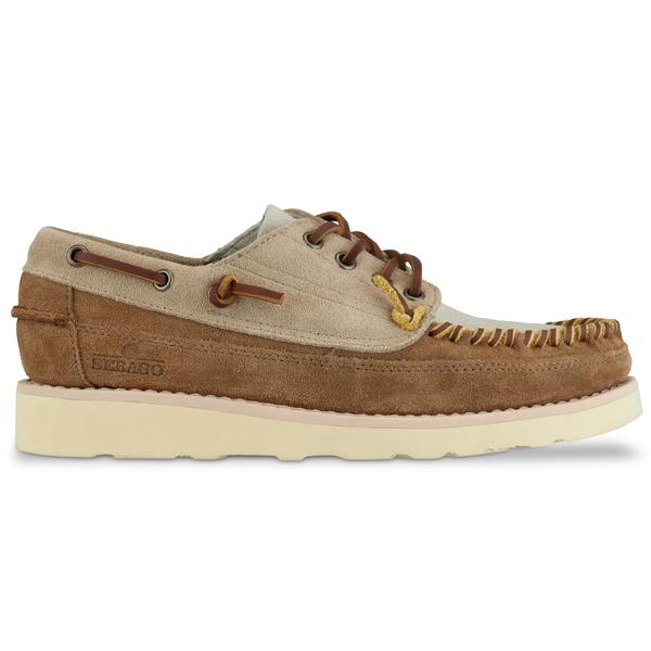 Sebago  Cognac Camel and Papyrus Campsides Cayuga Shoes