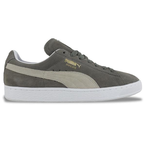 Puma Grey and White Suede Classic Trainers