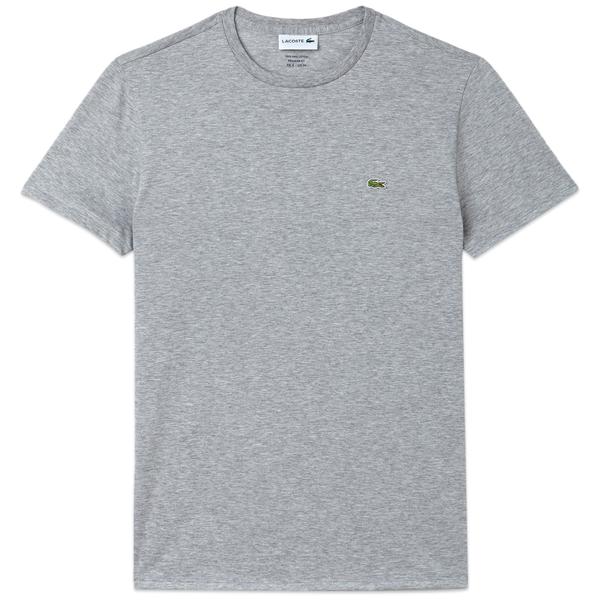 Lacoste Th 6709 Pima Cotton T Shirt Silver Chine