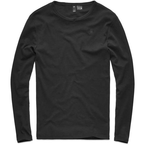 G-Star Raw G Star Base Round Neck Long Sleeve T Shirt Black