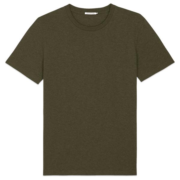 Calvin Klein Khaki Marl Core Gmd Ckj Logo T Shirt