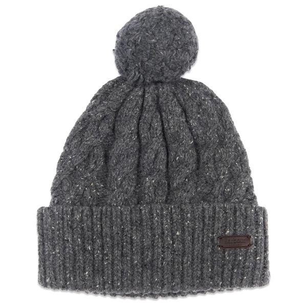 Barbour Seaton Pom Beanie Grey