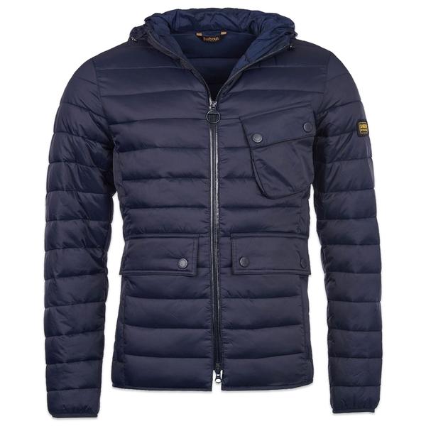 Barbour Navy Ouston Hooded Quilt Jacket 