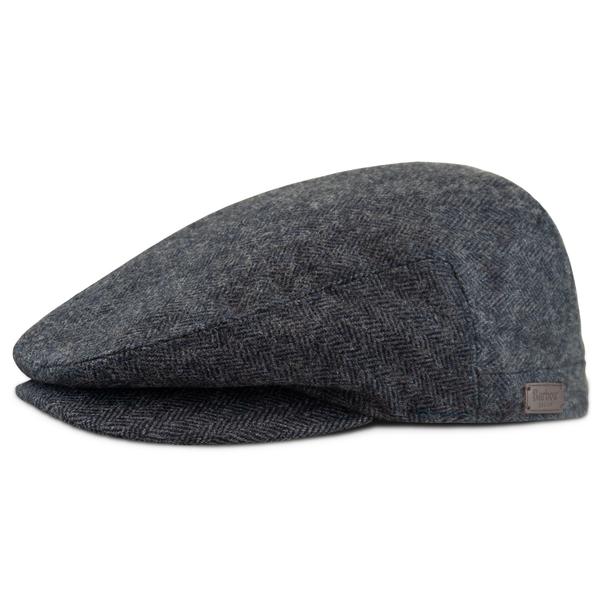 Barbour Barlow Flat Cap Navy Herringbone