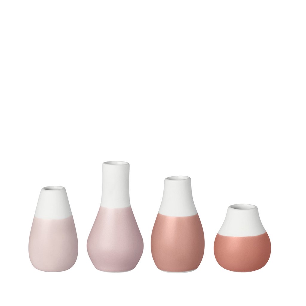 Räder Set of 4 Mini Pink Vases