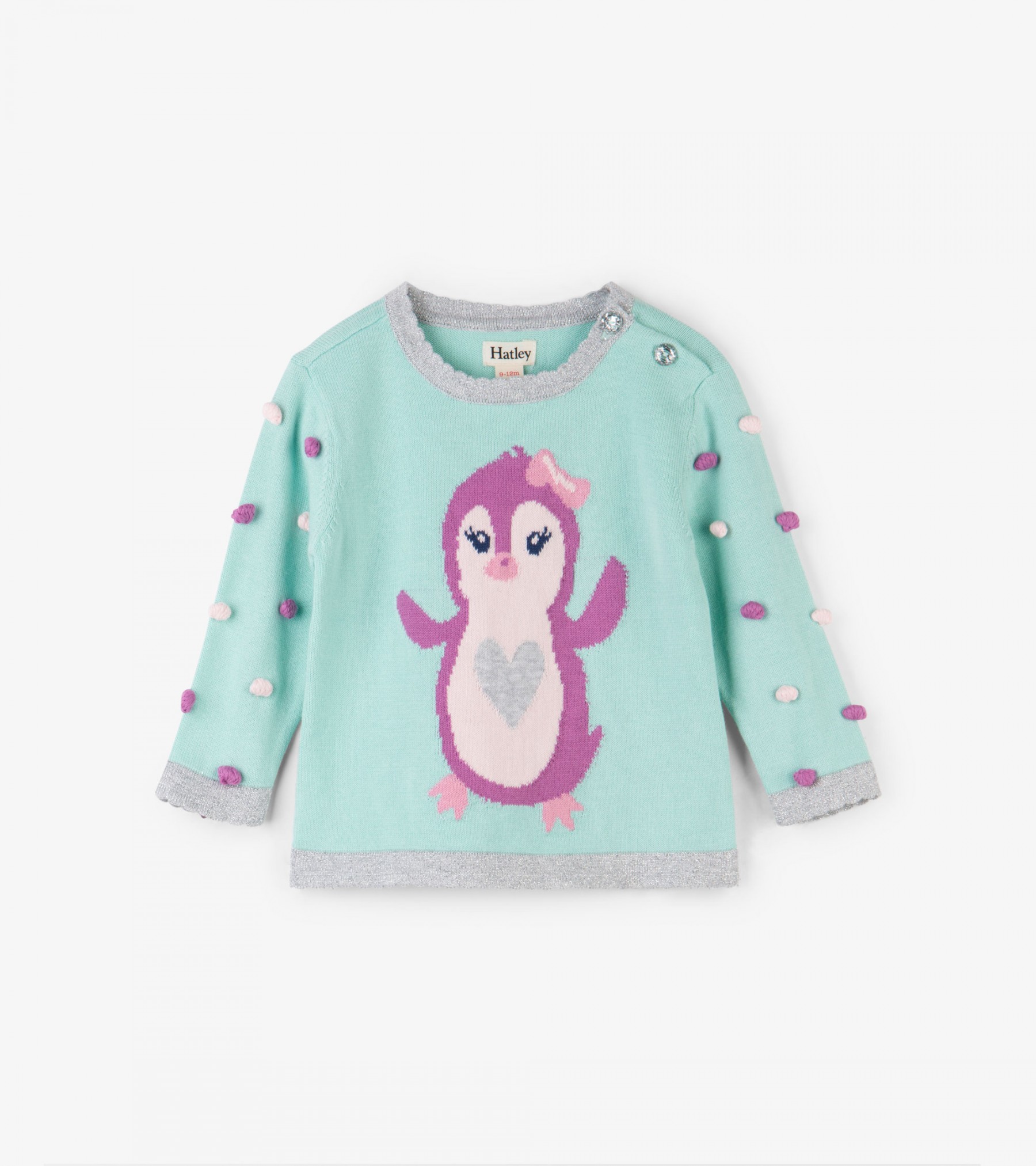 Hatley  Precious Penguin Pom Pom Baby Sweater 