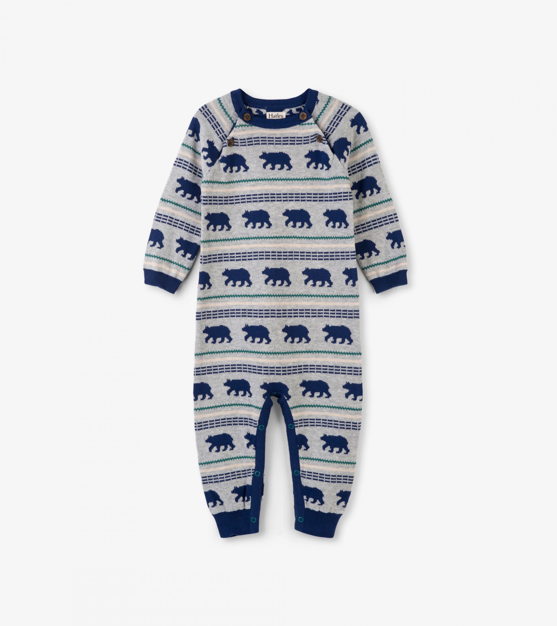 Hatley  Polar Bear Silhouettes Baby Sweater Romper