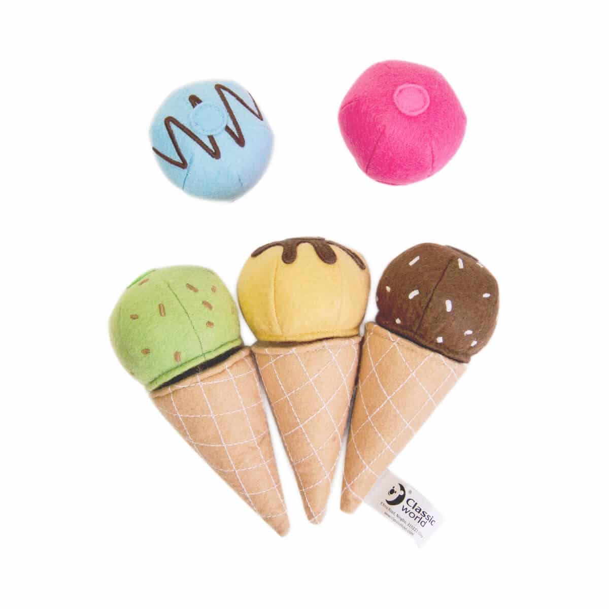 Classic World Textile Ice Cream Set