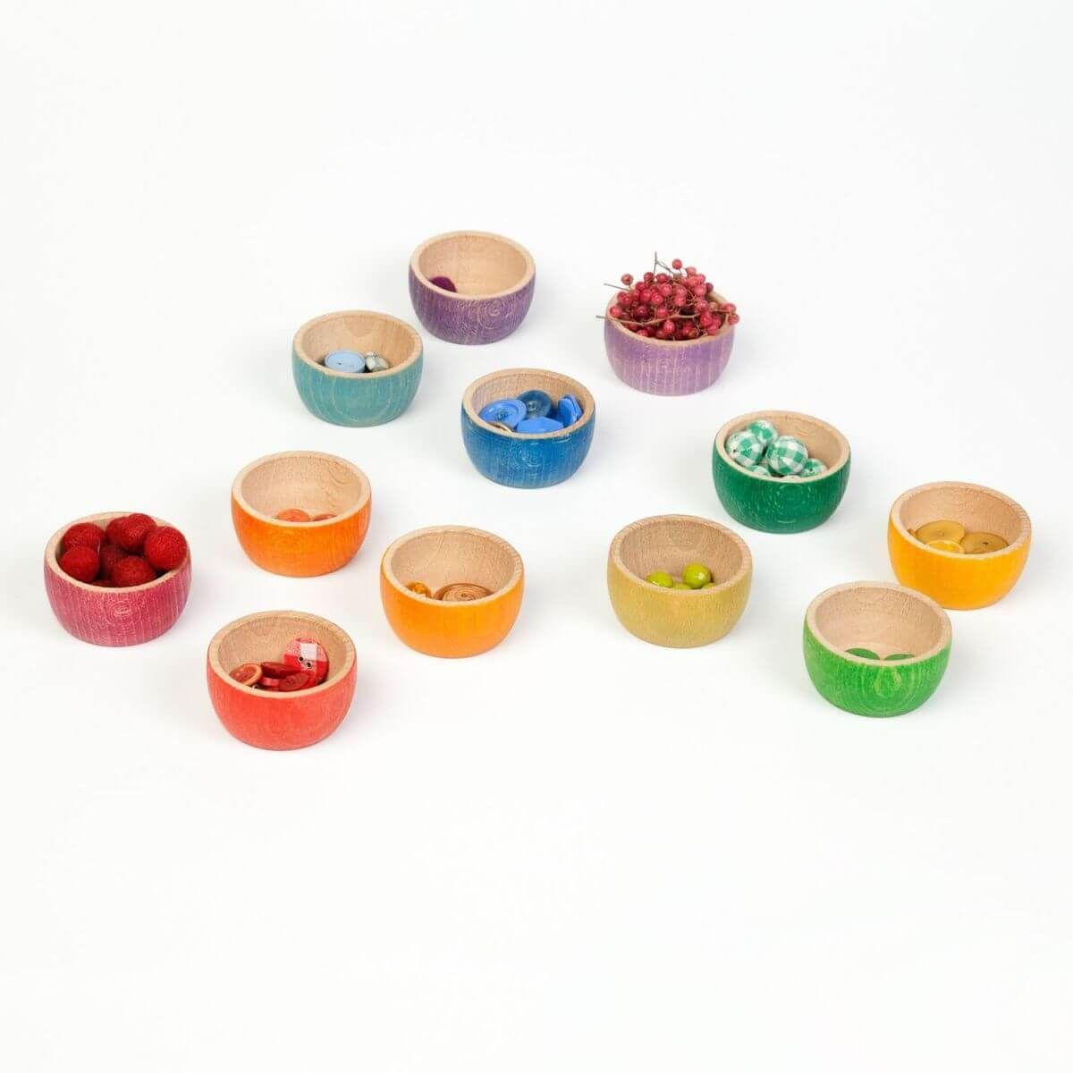 Grapat Set of 12 Wooden Bowls