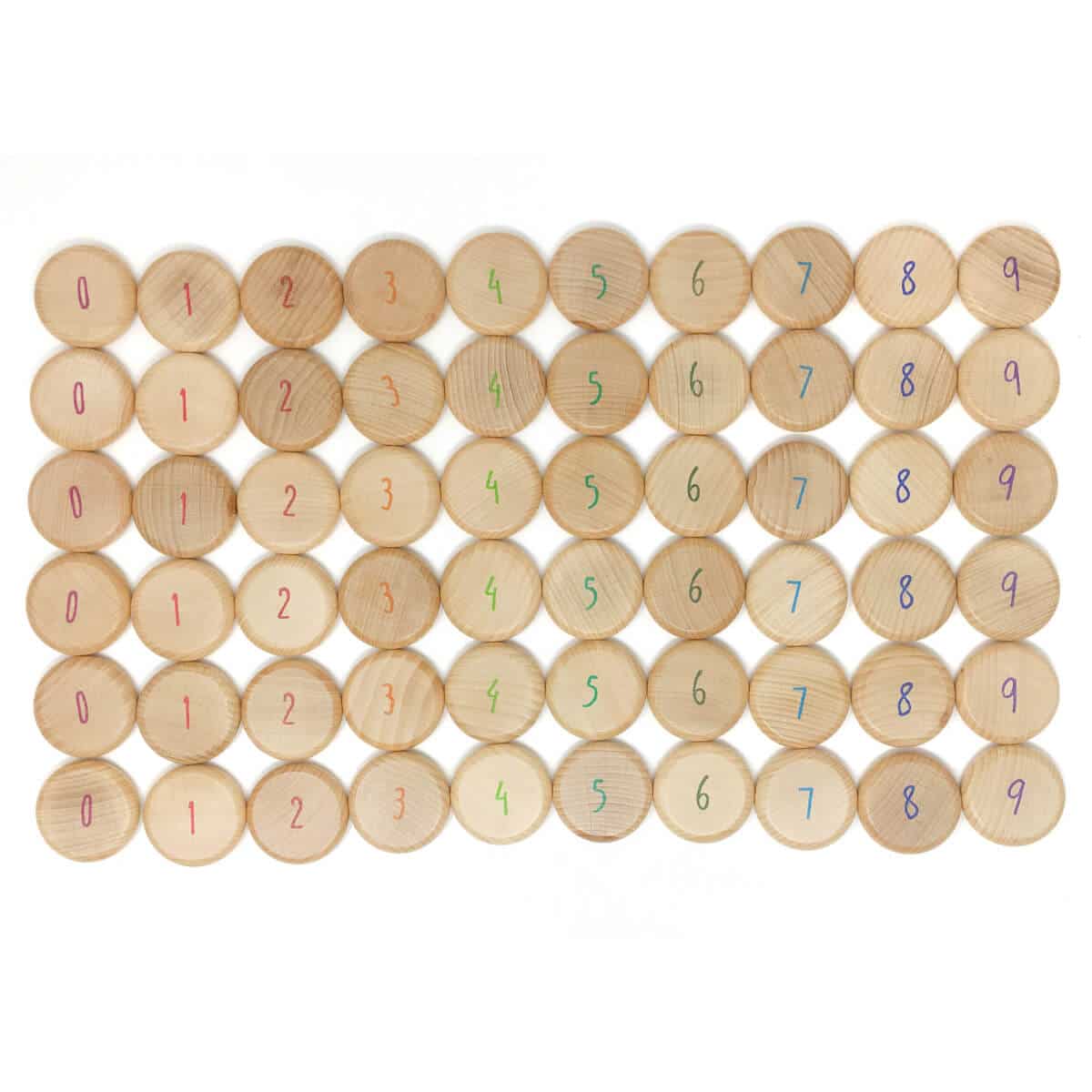 Grapat Set of 60 Wood Coins to Count