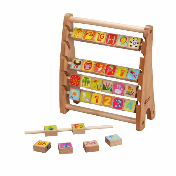 Classic World 36 Pieces Wood Abacus Alphabet