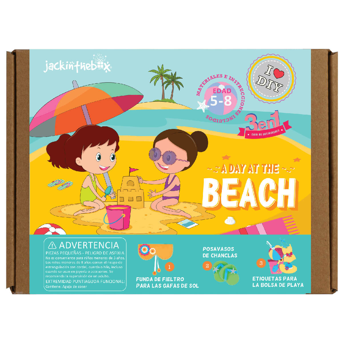 Jackinthebox 3 in 1 Day At The Beach Crafts Box