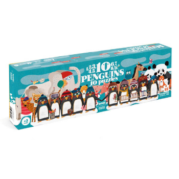 Londji Cardboard and Paper 10 Penguins Puzzle Game