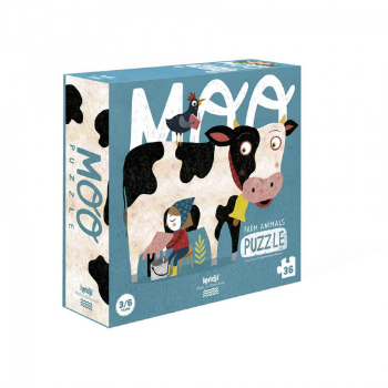 Londji Cardboard and Paper Muuuu Puzzle Game