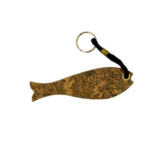 LIGA Small Ice Grey Cork Fish Keyring