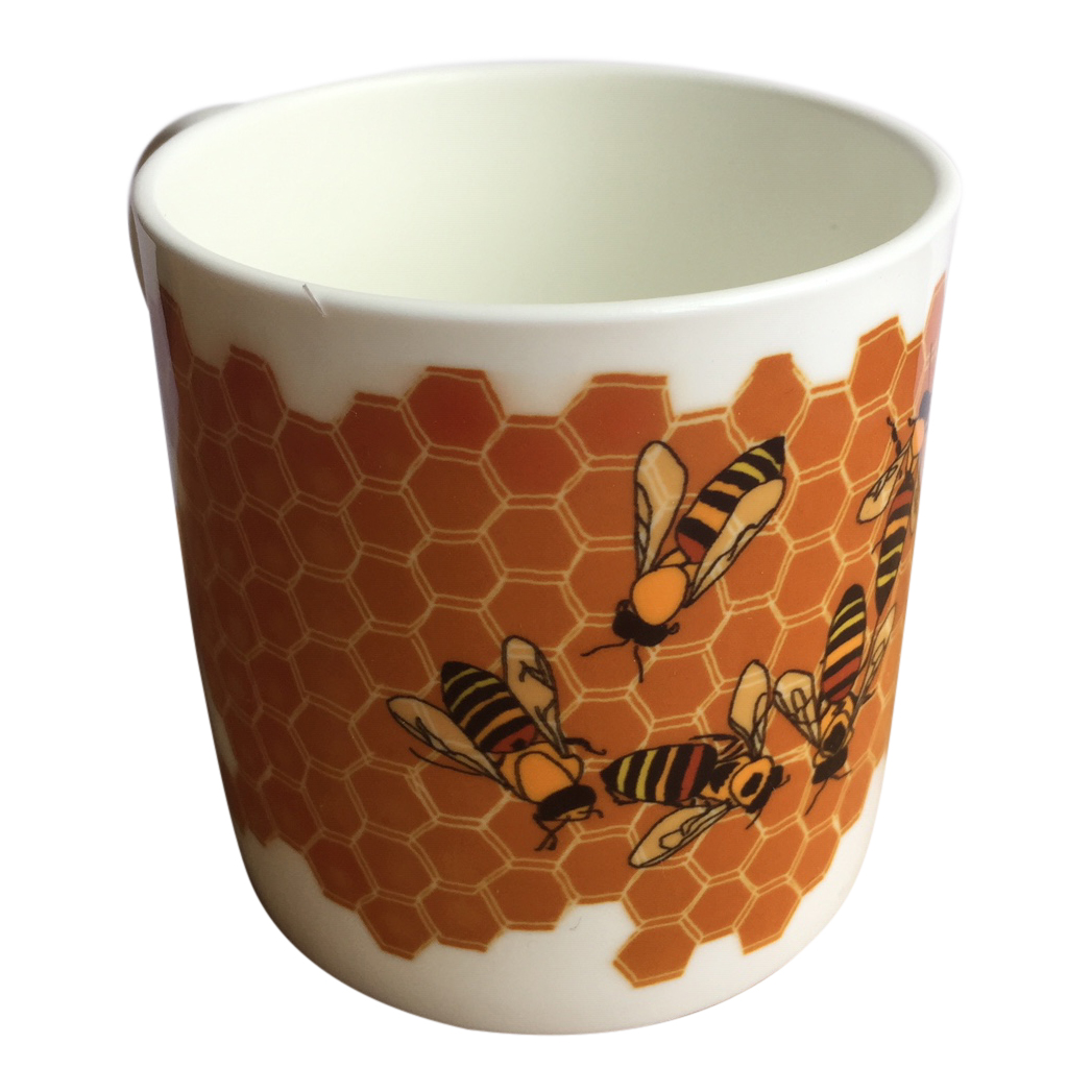 Rolfe & Wills Bees and Honeycomb Bone China Mug