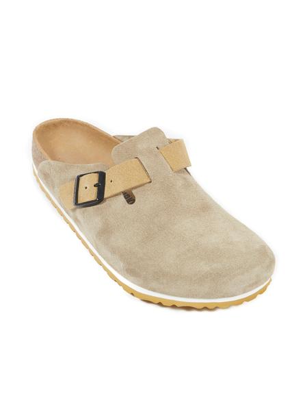 X Birkenstock Boston Taupe Sand Suede